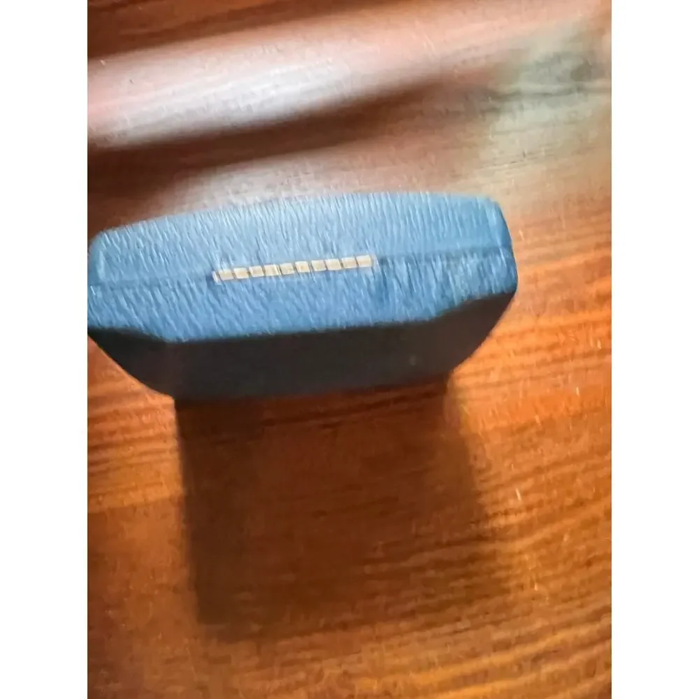 Vintage Bulova Fifth Avenue New York Blue Velvet Watch Box Empty Display Case